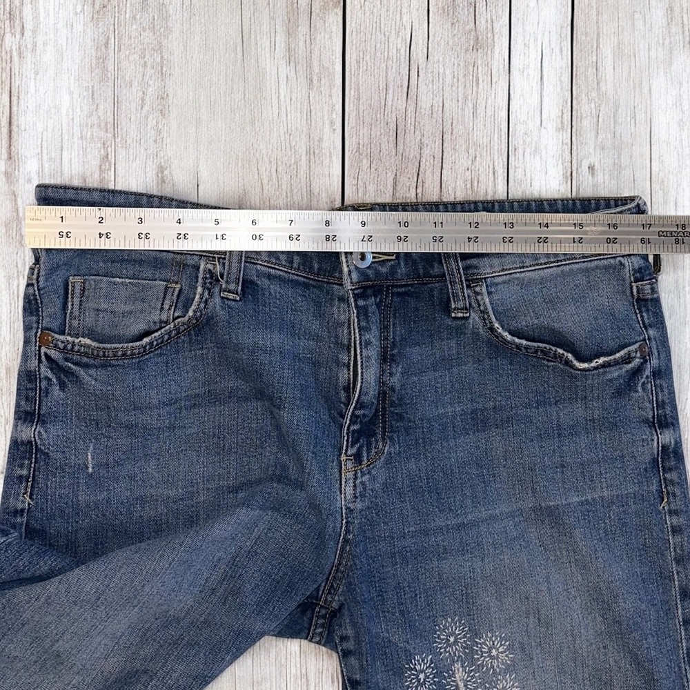 Anthropologie Pilcro & The Letterpress Slim Boyfriend Blue Denim Jeans 31 Tall - Picture 10 of 10